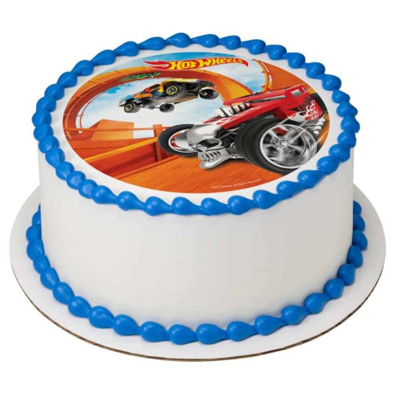 Hot Wheels PhotoCake® Edible Cake Topper Icing Image for 8 inch round cake or larger